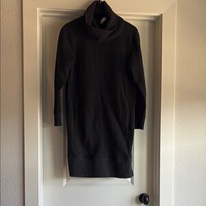 Lululemon Athletica Black Turtleneck Sweater Dress